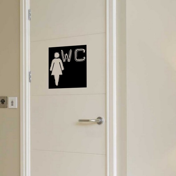 Exemple de stickers muraux: WC Dymo Dames